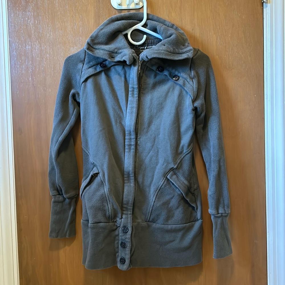 Citizens Of Humanity Charcoal Button-Up Hoodie